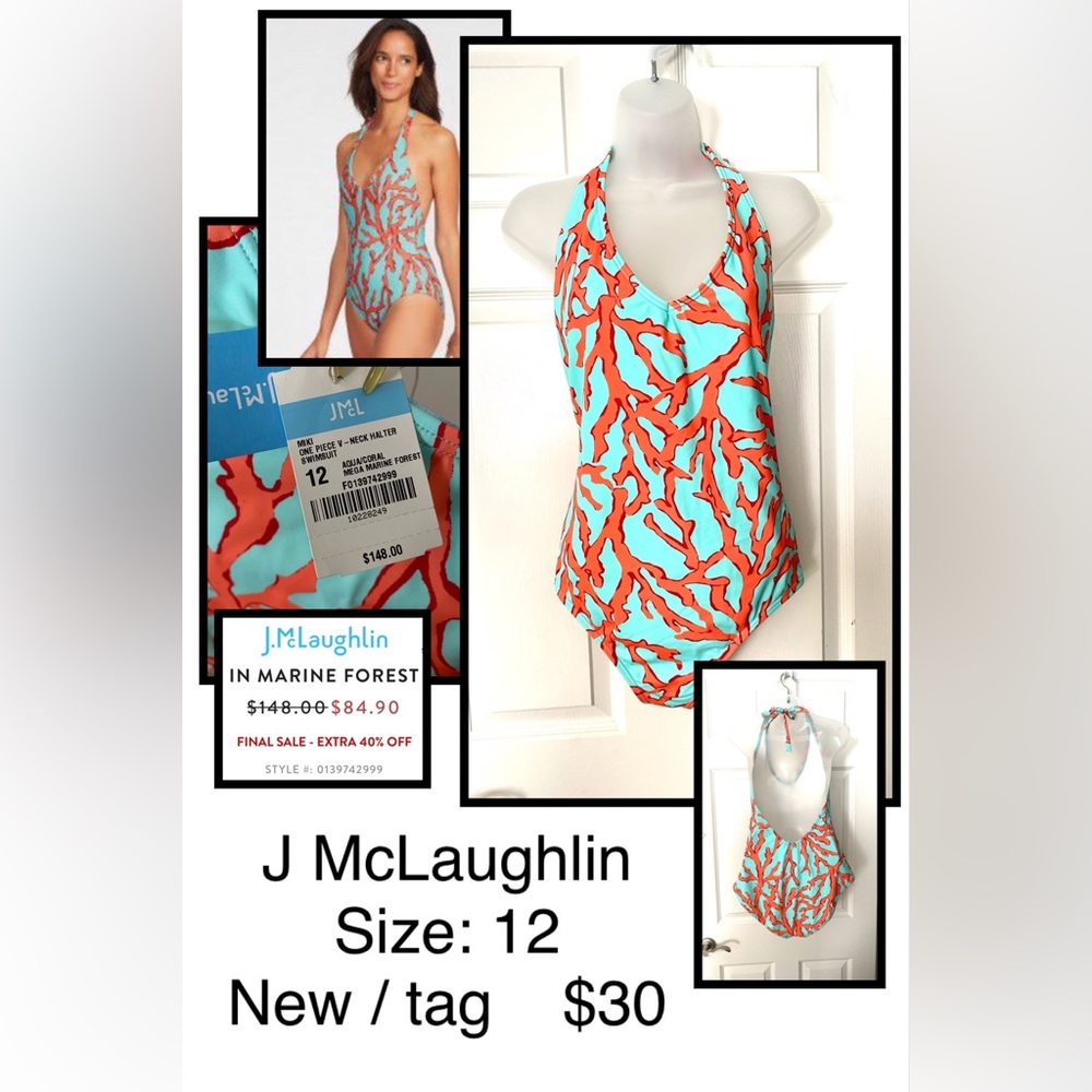 J. McLaughlin Aqua - Coral Swimsuit